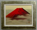 日本画 金雲赤富士 6号